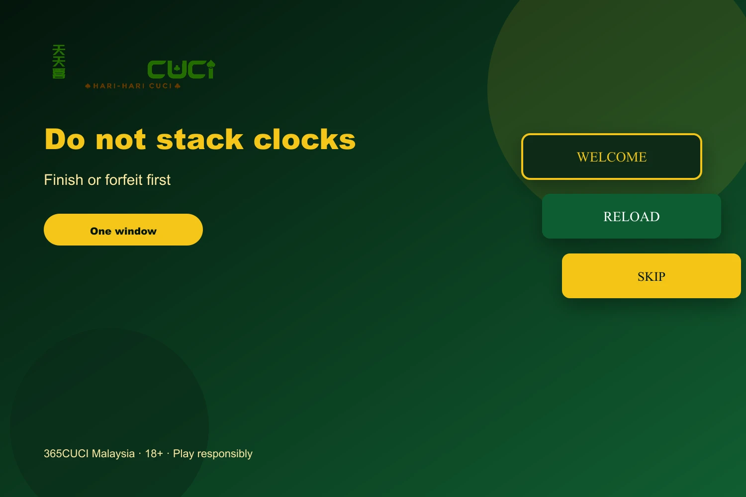 365CUCI promotions Malaysia KYC before claim visual with official logo