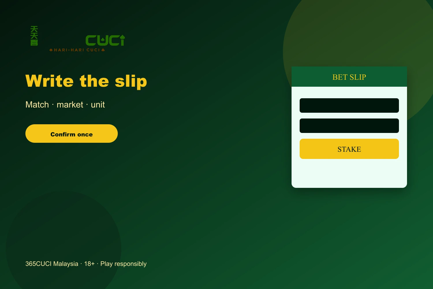 365CUCI sportsbook Malaysia one-match one-market visual with official logo